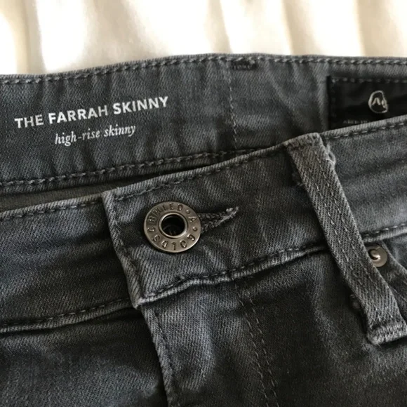 EUC size 26 (fit 27 too) Grey stretchy comfy The Farrah Skinny jeans - Picture 3 of 7